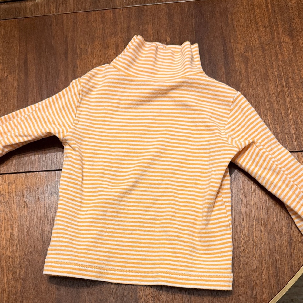 Little English Orange Striped Long Sleeve Tee